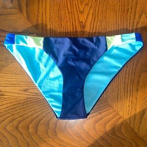 Bathing suit bottoms by CYN & Luca. Shades of blue and lime green. NWT